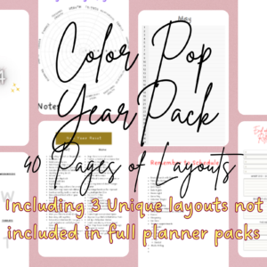 Monochrome Magic: The A5 40-Page Printable Year Planner with Bold Pops of Color