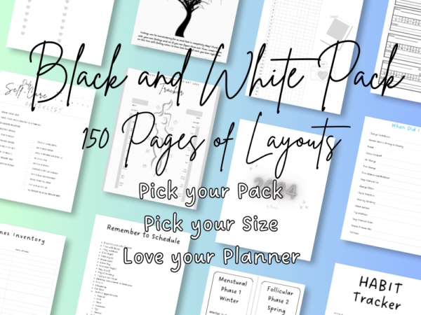 Conquer Your Chaos: The 150-Page Black & White Planner for Busy Women